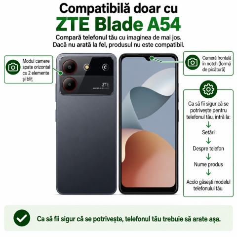 Folie sticla pentru ZTE Blade A54 - Full Glue [1]