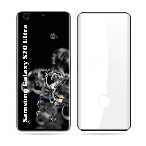 Folii Samsung - Folie sticla Premium Curbata cu decupaj amprenta pentru Samsung Galaxy S20 Ultra