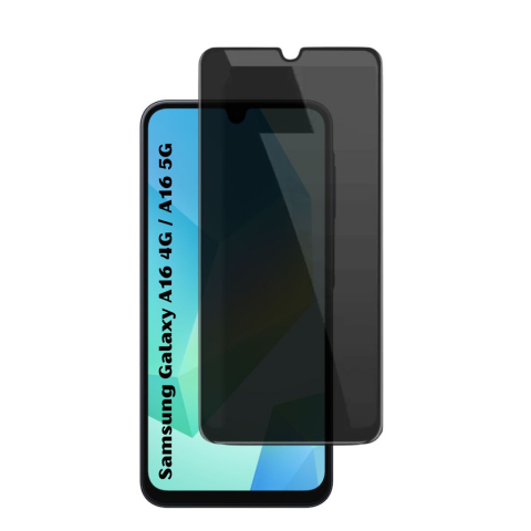 Folii Privacy - Set 2 Folii de Sticla Privacy pentru Samsung Galaxy A16 4G / A16 5G - Full Glue - Kit Montare Inclus - ZetGSM