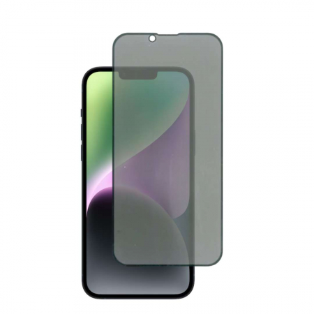 Pachete 2 Folii de Sticlă - Set 2 Folii de Sticla Securizata Privacy pentru iPhone 14 Plus cu Kit Montare Inclus - Adeziv pe toata suprafata - ZetGSM