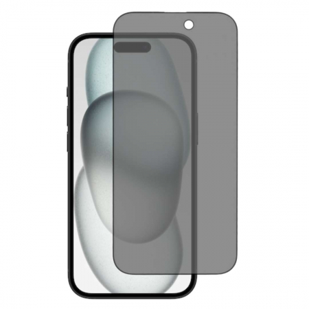 Pachete 2 Folii de Sticlă - Set 2 Folii de Sticla Securizata Privacy pentru iPhone 15 cu Kit Montare Inclus - Adeziv pe toata suprafata - ZetGSM