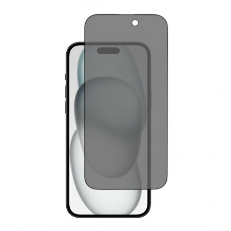 Pachete 2 Folii de Sticlă - Set 2 Folii de Sticla Securizata Privacy pentru iPhone 15 Plus cu Kit Montare Inclus - Adeziv pe toata suprafata - ZetGSM