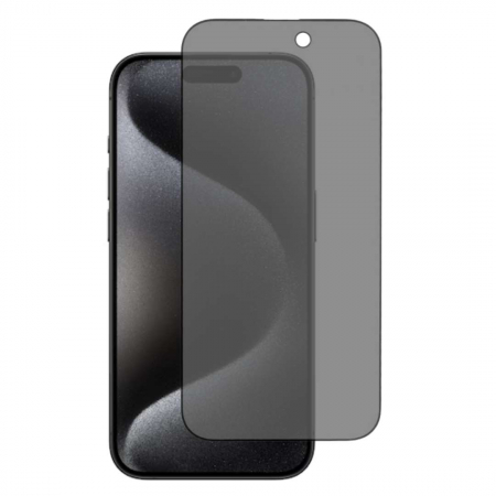Pachete 2 Folii de Sticlă - Set 2 Folii de Sticla Securizata Privacy pentru iPhone 15 Pro cu Kit Montare Inclus - Adeziv pe toata suprafata - ZetGSM
