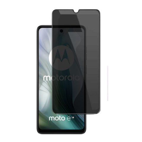 Folii Motorola - Folie sticla securizata privacy pentru Motorola Moto E14 cu kit montare inclus - Full Glue