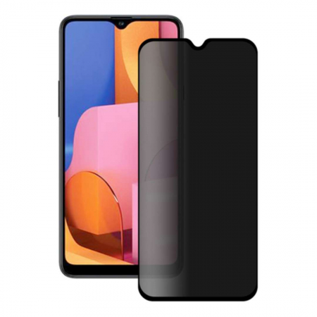 Folii Privacy - Set 2 Folii de Sticla Privacy pentru Samsung Galaxy A12 - Full Glue - Kit Montare Inclus