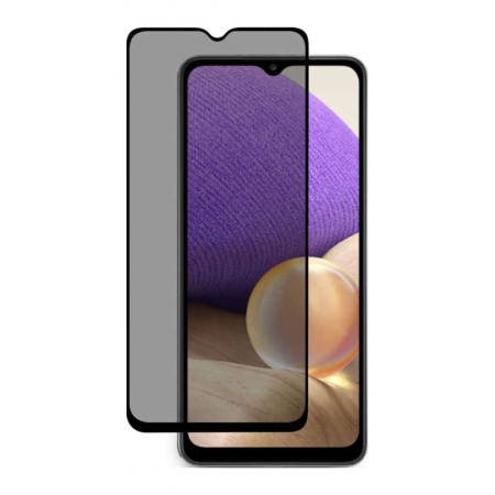 Folii Privacy - Set 2 Folii de Sticla Privacy pentru Samsung Galaxy A14 4G / A14 5G - Full Glue - Kit Montare Inclus