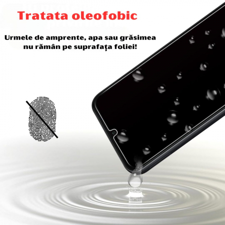 Set 2 Folii de Sticla Privacy pentru Samsung Galaxy A14 4G / A14 5G - Full Glue - Kit Montare Inclus [2]