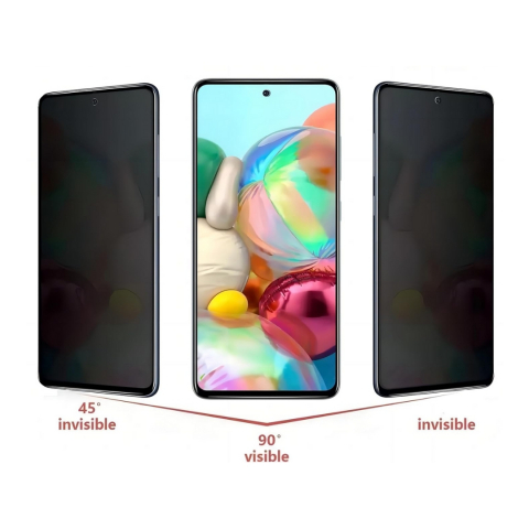 Set 2 Folii de Sticla Privacy pentru Samsung Galaxy A71 4G - Full Glue - Kit Montare Inclus - ZetGSM [1]