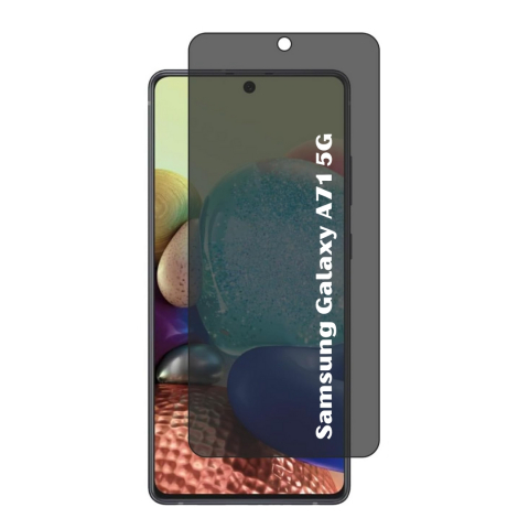 Folii Privacy - Set 2 Folii de Sticla Privacy pentru Samsung Galaxy A71 5G - Full Glue - Kit Montare Inclus - ZetGSM