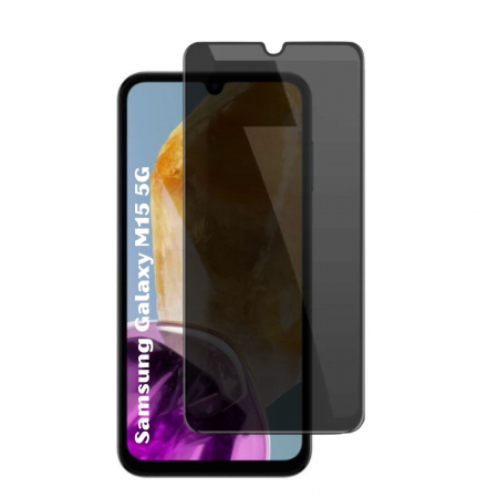 Folii Samsung - Folie sticla privacy pentru Samsung Galaxy M15 5G - Full glue