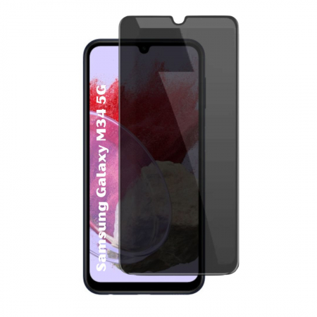 Folii Samsung - Folie sticla privacy pentru Samsung Galaxy M34 5G - Full glue