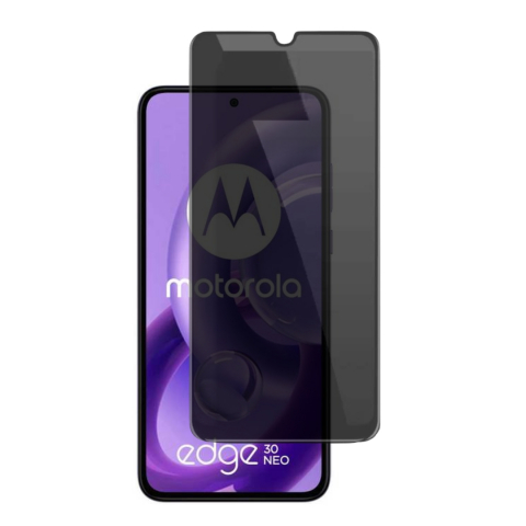 Folii Motorola - Folie sticla privacy pentru Motorola Moto Edge 30 Neo - Full glue
