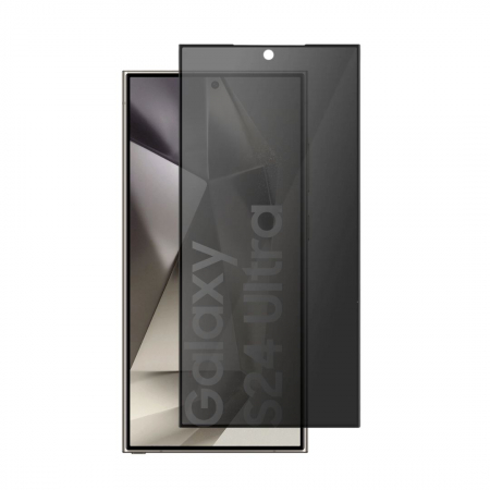 Set 2 Folii de Sticla Privacy pentru Samsung Galaxy S24 Ultra - Full Glue - Kit Montare Inclus [0]
