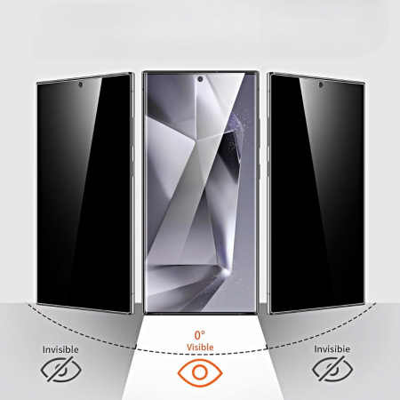 Set 2 Folii de Sticla Privacy pentru Samsung Galaxy S24 Ultra - Full Glue - Kit Montare Inclus [1]