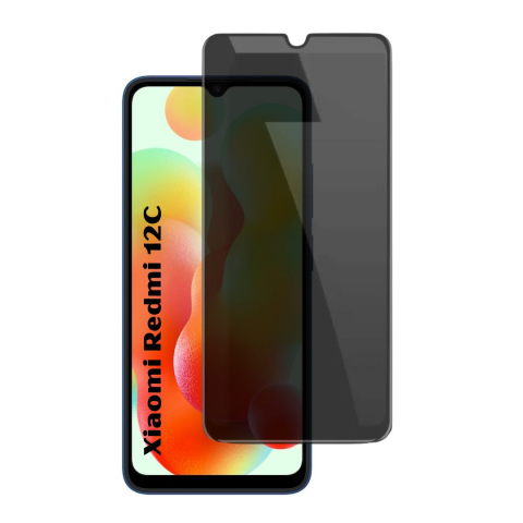 Folii Xiaomi - Folie sticla privacy pentru Xiaomi Redmi 12C - Full Glue
