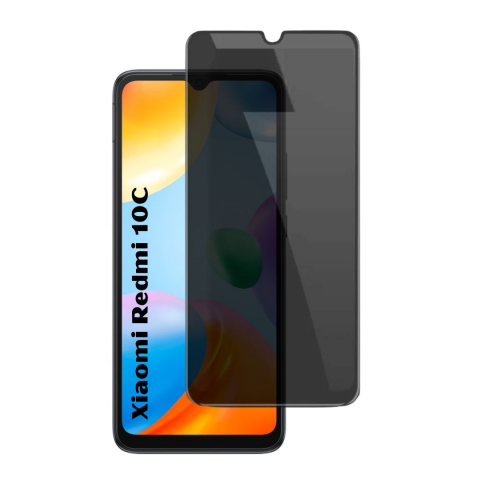 Folii Xiaomi - Folie sticla privacy pentru Xiaomi Redmi 10C - Full Glue