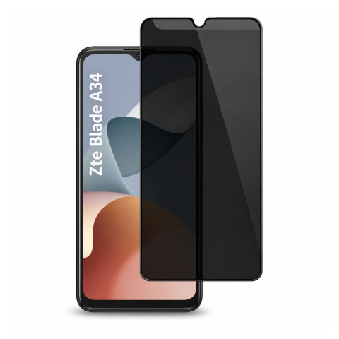 Folii sticla ZTE - Folie Sticlă Privacy Securizată pentru ZTE Blade A34 - Full Glue, Kit Montare Inclus
