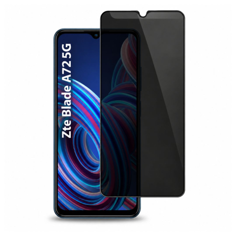 Folie Sticlă Privacy Securizată pentru ZTE Blade A72 5G - Full Glue, Kit Montare Inclus [0]
