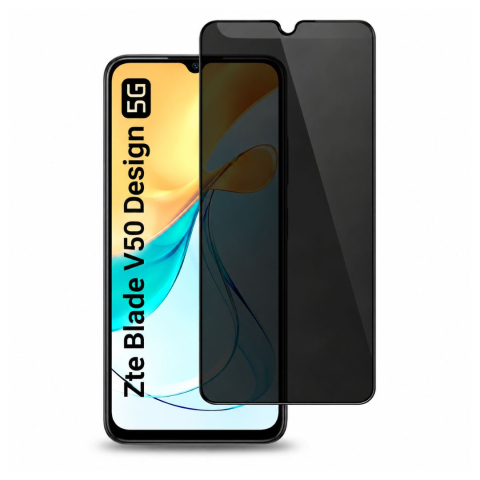 Folie Sticlă Privacy Securizată pentru ZTE Blade V50 Design 5G - Full Glue, Kit Montare Inclus [0]