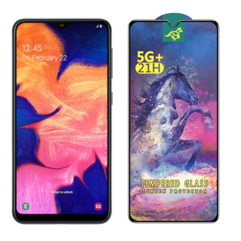 Set 2 Folii de Sticla Transparente pentru Samsung Galaxy A10 - Full Glue - Kit Montare Inclus [1]