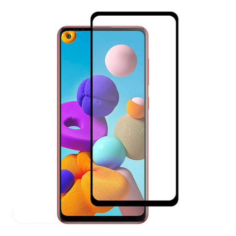 Pachete 2 Folii de Sticlă - Set 2 Folii de Sticla Transparente pentru Samsung Galaxy A21s - Full Glue - Kit Montare Inclus