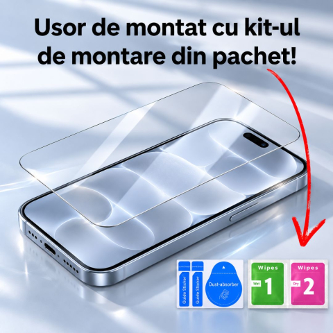 Set 2 folii transparente iPhone 18 Pro - ZetGSM [3]
