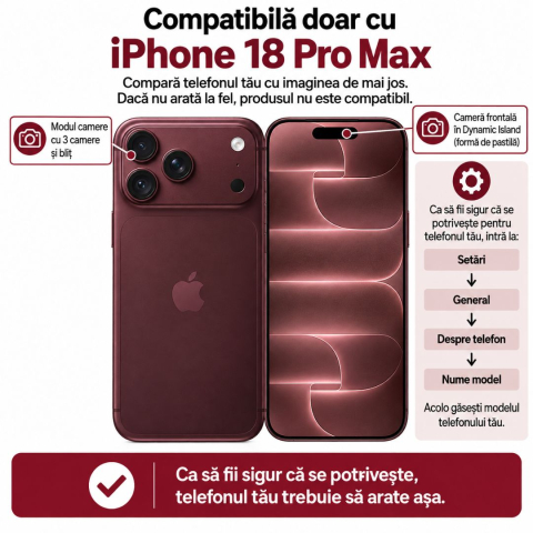 Folie sticla securizata pentru Iphone 18 PRO MAX cu kit de montare inclus - Claritate Ultra HD, Adeziv pe toata suprafata, Protectie Anti-Zgarieturi si Socuri [1]