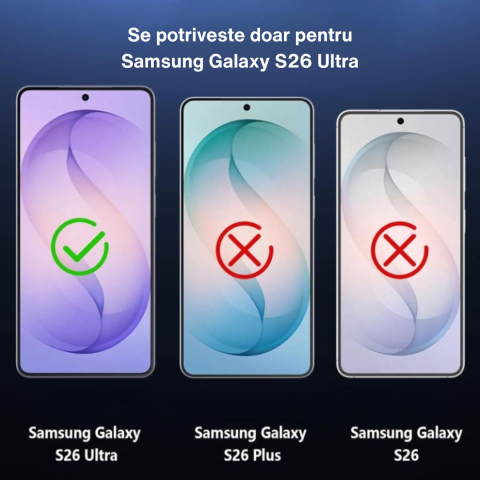 Set 2 Folii de Protectie din Sticla securizata pentru Samsung Galaxy S26 Ultra Compatibila cu Amprenta - Claritate HD, Adeziv pe toata suprafata, Protectie Anti-Zgarieturi si Socuri [8]