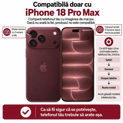 Folie sticla securizata privacy compatibila cu Iphone 18 Pro Max [1]
