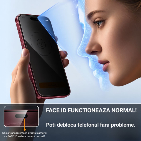 Folie sticla securizata privacy compatibila cu Iphone 18 Pro Max [5]