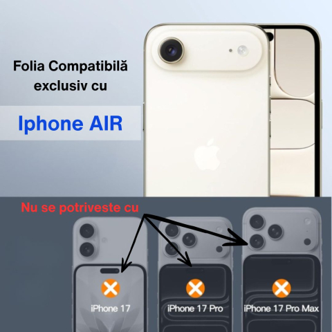 Folie sticla securizata privacy pentru Iphone 17 Air cu Kit Montare Inclus pentru Aplicare Rapida si Usoara [3]