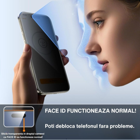 Folie sticla securizata privacy pentru Iphone 17 Air cu Kit Montare Inclus pentru Aplicare Rapida si Usoara [2]