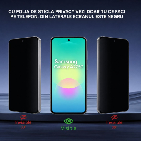 Folie sticla privacy pentru Samsung Galaxy A27 5G cu kit de montare inclus [2]