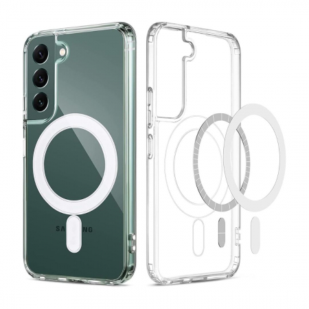 Huse Samsung - Husa Anti-Shock MagSafe pentru Samsung Galaxy S22 - Transparenta