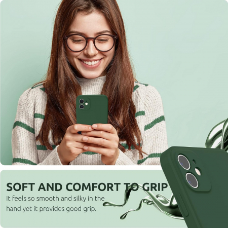 Husa compatibila Iphone 11 din silicon catifelat cu interior din microfibra si protectie la camere [3]