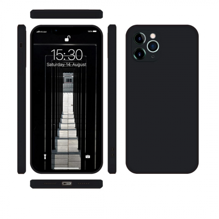 Husa compatibila Iphone 11 PRO din silicon catifelat cu interior din microfibra si protectie la camere [2]