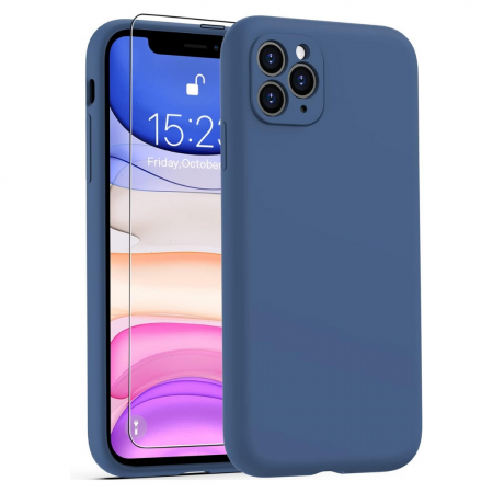 Huse Telefoane - Husa compatibila Iphone 11 PRO din silicon catifelat cu interior din microfibra si protectie la camere