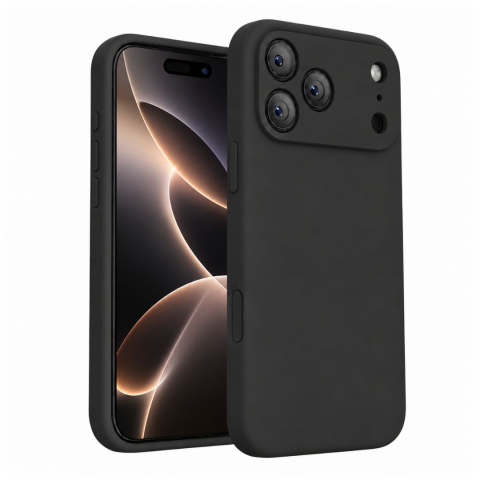 Husa compatibila iPhone 18 Pro Max din silicon catifelat cu interior din microfibra si protectie la camere - ZetGSM