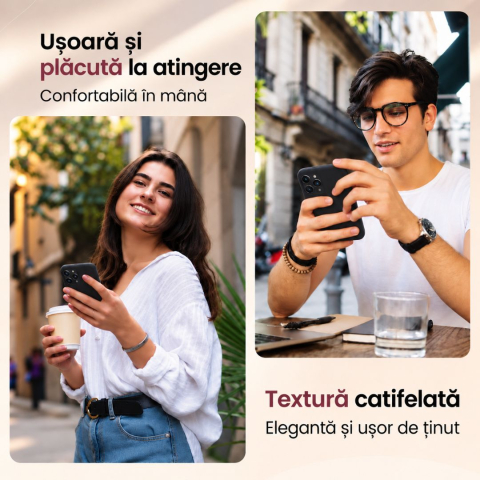 Husa compatibila iPhone 18 Pro Max din silicon catifelat cu interior din microfibra si protectie la camere - ZetGSM [7]