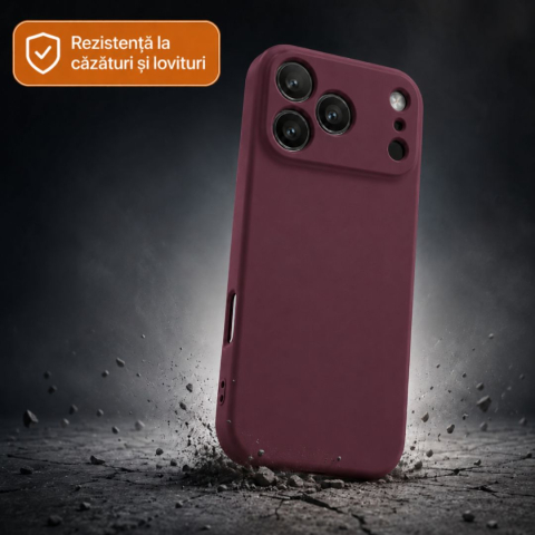 Husa compatibila iPhone 18 Pro Max din silicon catifelat cu interior din microfibra si protectie la camere - ZetGSM [2]