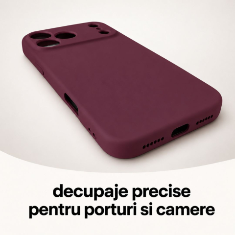 Husa compatibila iPhone 18 Pro Max din silicon catifelat cu interior din microfibra si protectie la camere - ZetGSM [4]