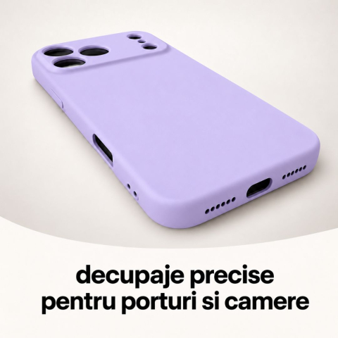 Husa compatibila iPhone 18 Pro Max din silicon catifelat cu interior din microfibra si protectie la camere - ZetGSM [4]