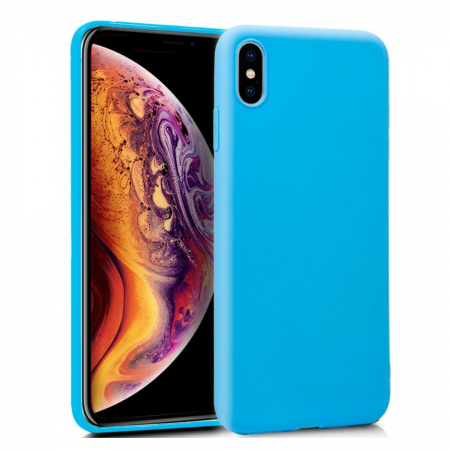 Produse - Husa compatibila Iphone XS MAX din silicon catifelat cu interior din microfibra