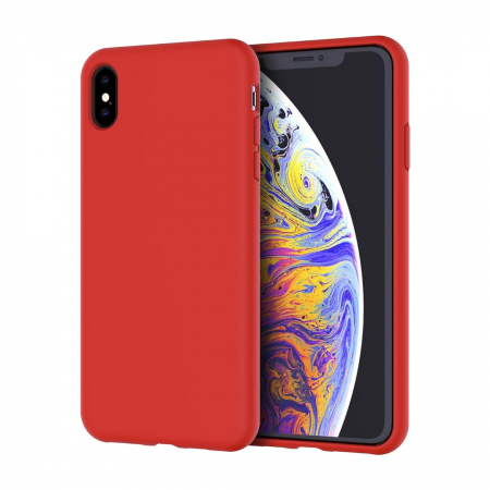 Produse - Husa compatibila Iphone XS MAX din silicon catifelat cu interior din microfibra