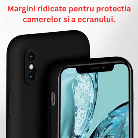 Husa compatibila Iphone XS MAX din silicon catifelat cu interior din microfibra si protectie la camere [1]
