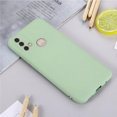 Husa compatibila Motorola Moto E20 din sIlicon catifelat cu interior din microfibra si protectie la camere [3]