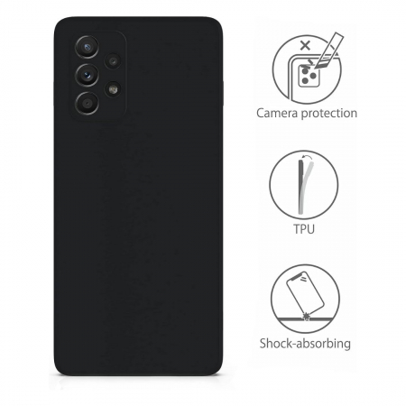 Husa compatibila Samsung A52 din silicon catifelat cu interior din microfibra si protectie la camere [1]