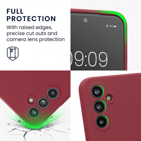 Husa compatibila Samsung A54 5G din silicon catifelat cu interior din microfibra si protectie la camere [2]
