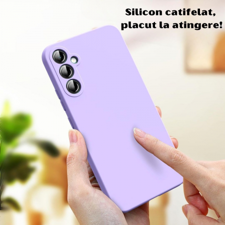 Husa compatibila Samsung A54 5G din silicon catifelat cu interior din microfibra si protectie la camere [4]