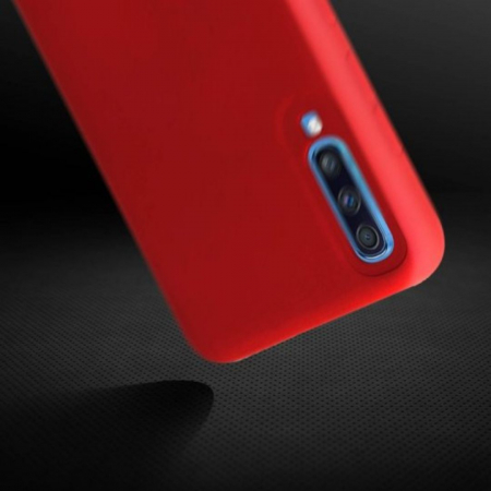 Husa compatibila Samsung A70 din silicon catifelat cu interior din microfibra si protectie la camere [2]